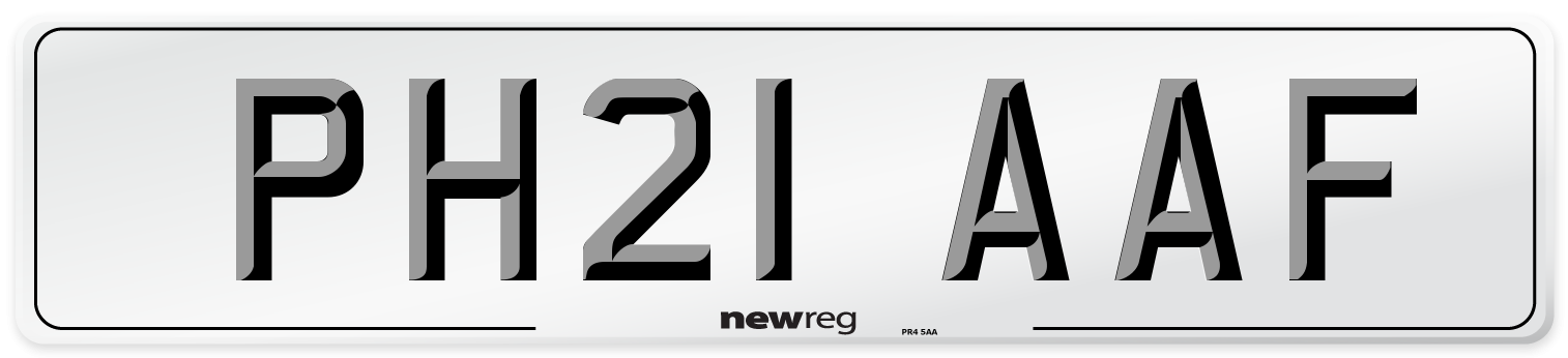 PH21 AAF Number Plate from New Reg